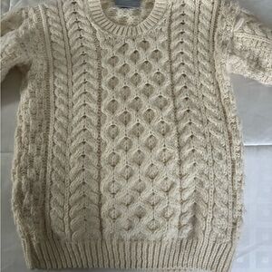 Cable Knit Super Soft Irish Merino Wool Sweater for Kids